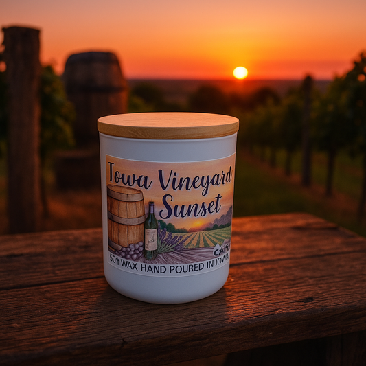 Iowa Vineyard Sunset Soy Candle